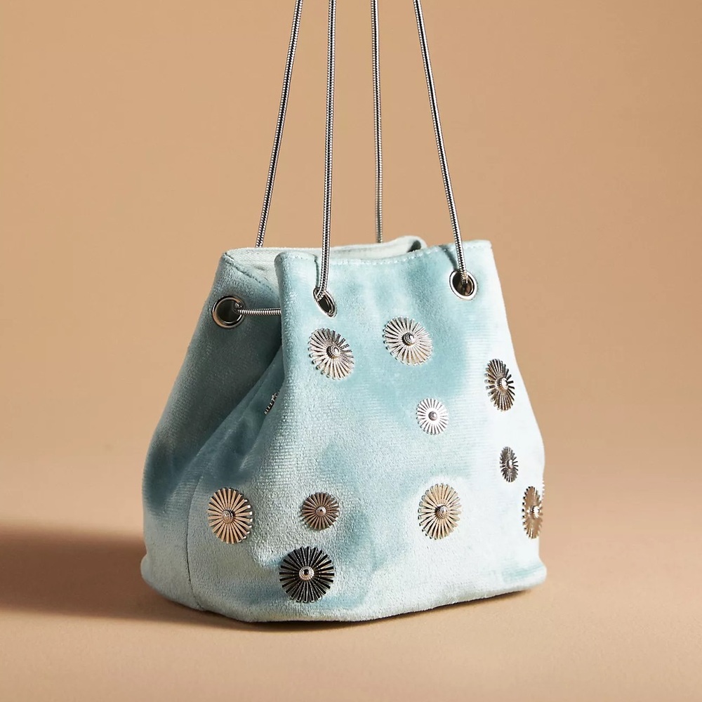 Anthropologie EMBELLISHED VELVET POUCH BAG Style No.  92577972